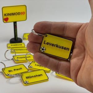 Leverkusen football keychain with NFC stadium link - 3D printing | Gift idea Leverkusen | Personalised keychain