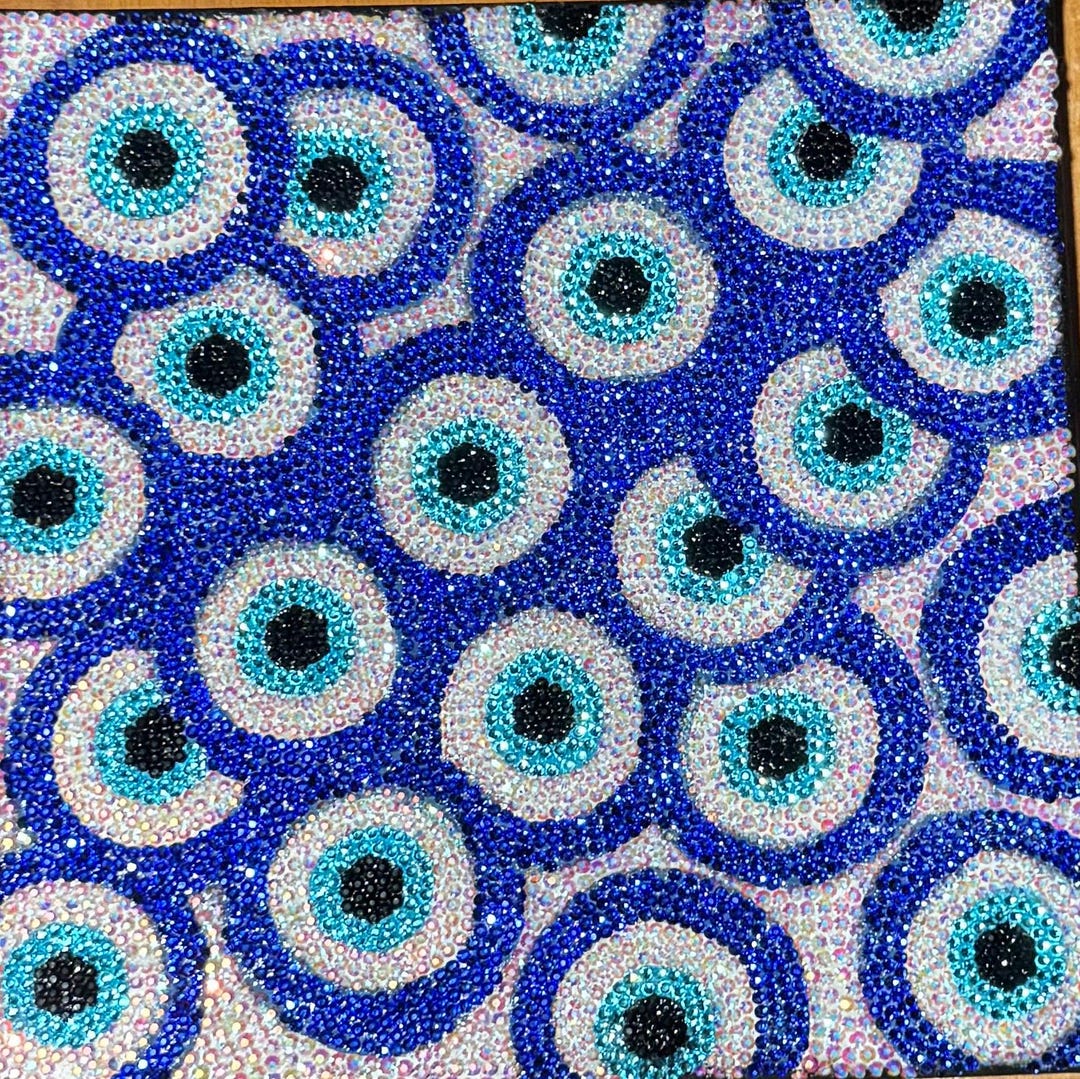 Evil Eye Rhinestone Evil Eye Rhinestone Canvas. Perfect for Bedrooms, Dorm Rooms, and ...