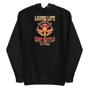 Epic Battle Gamer Hoodie: Retro Unisex Gaming Gift