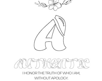 Alphabet Coloring Pages, Coloring Printable for Kids, Adults, ABC Color Sheets, Christmas Gift Ideas