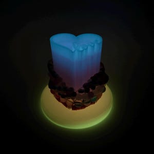 Glow in the Dark Heart-Shaped Bracelet Holder, 3D Printed Jewelry Display Stand, &quot;LOVE&quot; Display Stand, Jewelry Organizer, Gift for Her