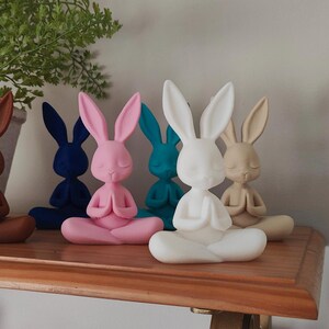 Serene Bunny Sculpture