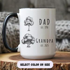 Personalize Promoted Dad to Grandpa Mug, New Grandpa, Grandparents Pregnancy Announcement, Christmas Gifts For Dad, Baby Reveal, Coffee Cup