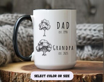 Personalize Promoted Dad to Grandpa Mug, New Grandpa, Grandparents Pregnancy Announcement, Christmas Gifts For Dad, Baby Reveal, Coffee Cup
