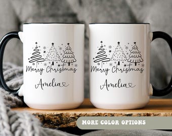Personalized Christmas Mug, Christmas Aspen Personalized Coffee Mug, Personalized Hot Cocoa Mug, Christmas Gift, Secret Santa mug Gifts