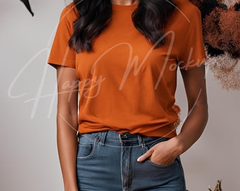 Bella Canvas 3001 TShirt Mockup, Bella Canvas Shirt, Autumn Shirt Mockup, Halloween Mockup, Spooky Mockup, Fall Mockup, Autumn Mockup