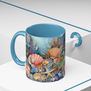 Underwater Coral Reef Coffee Mug - Ocean Lovers Gift, Sea Life Art, Beach Decor, Unique Tea Cup, Perfect for Nature Enthusiasts