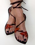 Hand painted vine sandals,adjustable sandals,handmade leather sandals,leaf sandals, peter pan,woodland shoes,faerie,fairy wedding,elvish, product logo