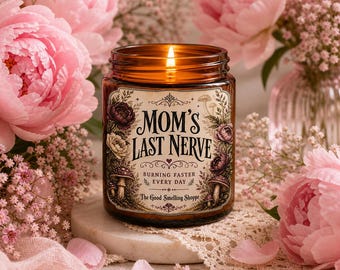 Mothers Day Gift - Soy Candle – Amber Jar, Clean Burn, Cozy Home Decor