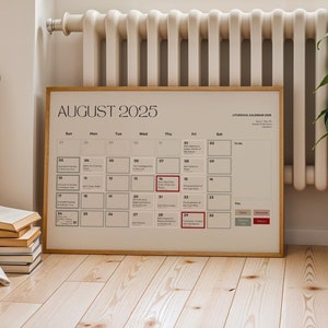 2024-25 Liturgical Calendar | Minimalist Neutral Guide | Catholic, Anglican, Lutheran Home Decor | Liturgical Household