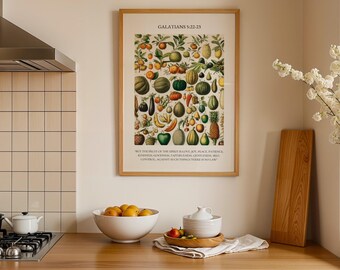 Fruits of the Spirit Print | Galatians 5:22-23 Scripture Wall Art (Digital Download)