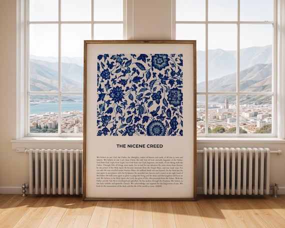 Nicene Creed Art Print: Religious Typography, Christian Home Decor (Digital Download) | Reformed Theology Decor