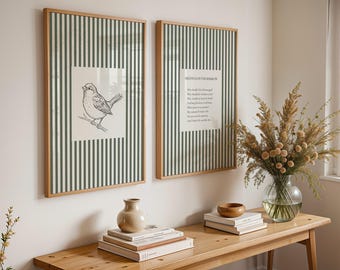His Eye is on the Sparrow | Set of 2 Christian Art Printable | Digital Download
