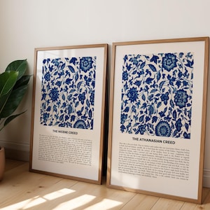 Nicene & Athanasian Creed Poster Set: Christian Home Decor (Digital Download)