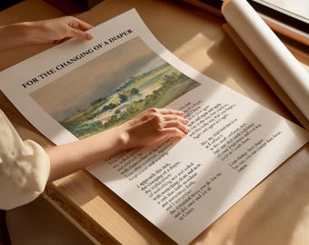 Liturgy for Changing Diapers Print: Christian Nursery Decor (Digital Download)