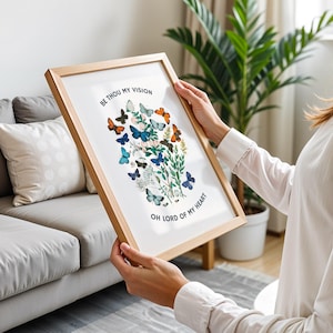 Be Thou My Vision Print: Vintage Hymn Lyric, Christian Home Decor (Digital Download)