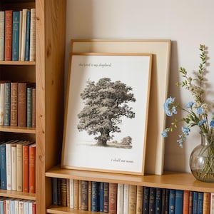 Psalm 23 Printable Wall Art: Vintage Christian Decor (PDF)