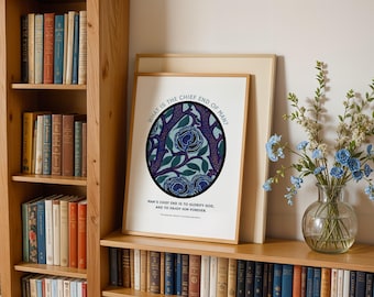 Westminster Shorter Catechism Print | Chief End of Man | Statement of Faith | Christian Home Decor | Religious Wall Art