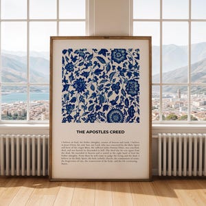Apostles Creed Printable Wall Art: Vintage Christian Decor (Digital Download)
