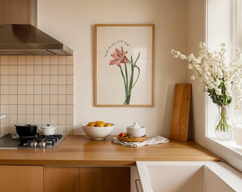 Consider the Lilies Print: Vintage Botanical Wall Art | Vintage Floral Decor