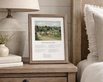 Old Rugged Cross Vintage Hymn Decor | Bible Art | Christian Gift | Housewarming | Framed or Canvas