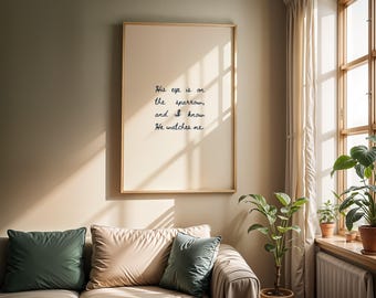 Eye on the Sparrow Religious Typography, Christian Home Decor (Digital Download) | Hymn Art
