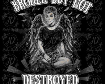 Paquete PNG roto, no destruido, descarga digital instantánea