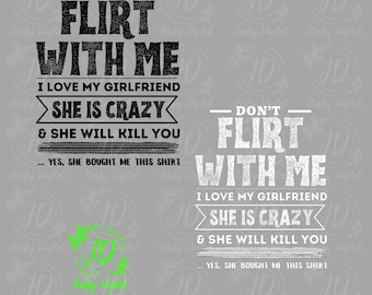 Paquete PNG "No coquetees conmigo" Descarga digital instantánea