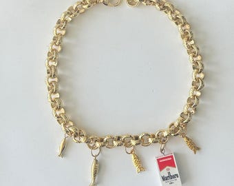 Fish charm necklace