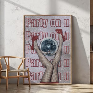 Disco Ball Party 4 U Print: Summer Wall Art