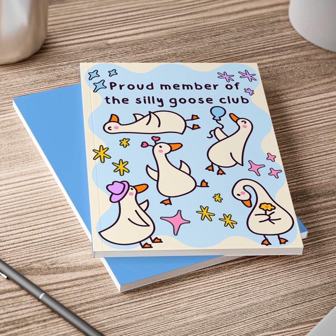 Notebook Goose Silly Goose Club A5 Softcover Notebook: Whimsical Note-taking Journal ...
