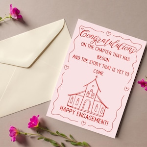 Set van 5 wenskaarten Happy Engagement, bruiloft gefeliciteerd, briefpapierset voor feestelijke gelegenheden, notitiekaarten voor feestelijke gelegenheden, speciaal evenement