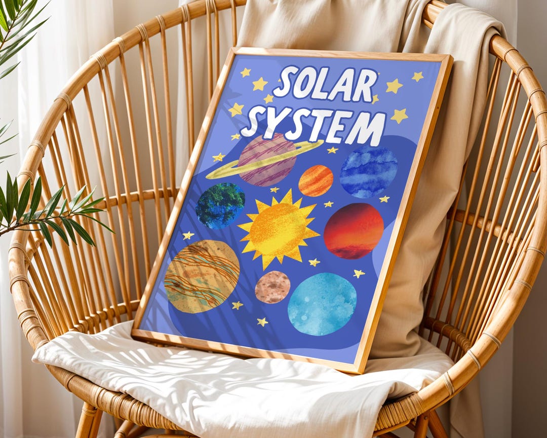 Solar System Planets Print: Educational Astronomy Wall Art - Etsy