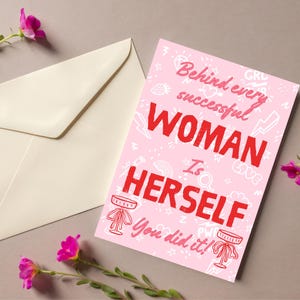 5er Pack feministische Glückwunschkarten, Feminismus Geschenk, Girl Power Feier, Ermächtigungskarten, Du hast es gut gemacht Karte