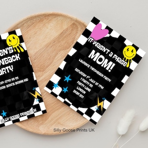 Personalized Pop Punk Party Invitation: 2000s Emo Throwback