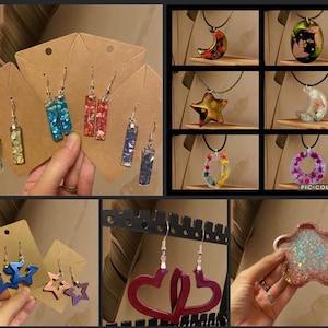 Mystery box. Large. Sampler box. 2 necklaces, 2 sets dangle earring, 1 ring dish