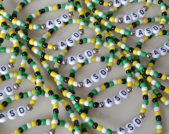 Pulseira personalizada com nome e contas: pulseira da amizade para pedidos em grandes quantidades
