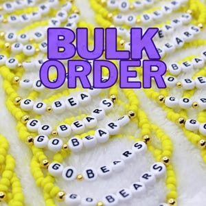 1-50-100-200-1000 Friendship Bracelet/Personalized Custom Beaded Bracelets/Handmade Bracelet/Teacher Gift/Event Favors/Bulk Order Bracelets