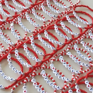 Custom Beaded Friendship Bracelet: Personalized Name, Bulk Order