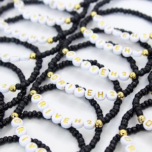 1-10-50-100-200-1000 Pulseras de la amistad personalizadas/Pulseras hechas a mano/Pulseras con nombre de la amistad/Regalo personalizado/Pulseras elásticas/Pedido al por mayor