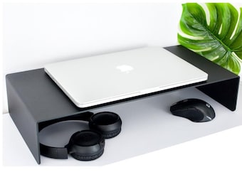 Support d'écran moderne pour bureau-support d'écran en métal-support iMac-étagère de bureau-support de bureau-organisateur de bureau-support d'écran en acier-support pour MacBook
