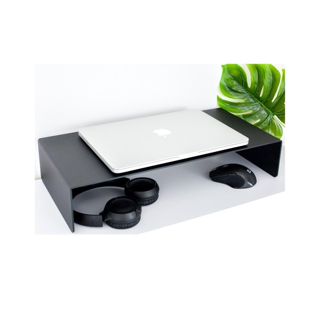 Support D'écran Universel Blanc Avec Ports USB Et Son - Pour PC, Mac, Imprimante - NEUF