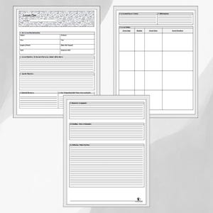 Printable Lesson Plan Template instant Download and Print - Etsy
