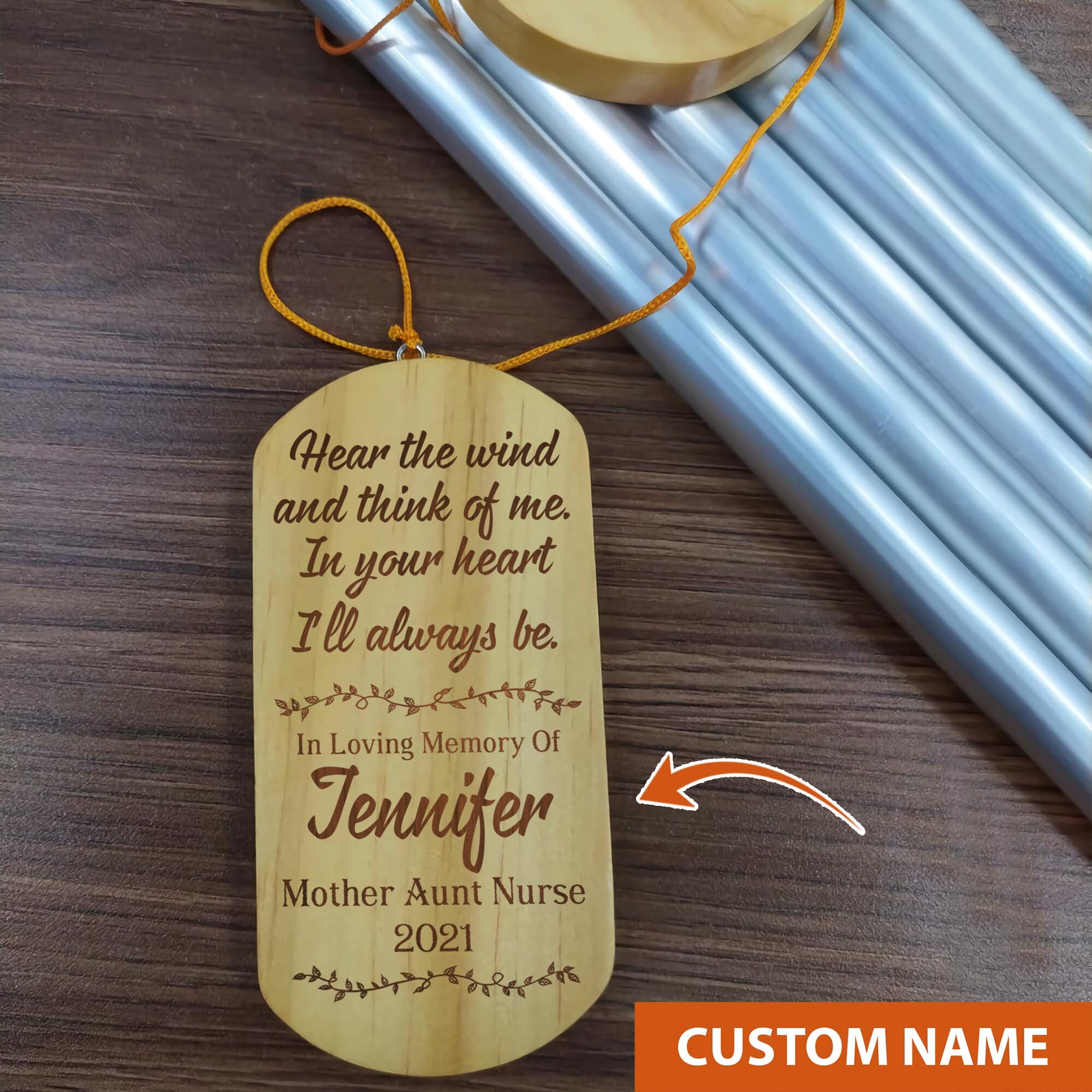 Personalized Wind Chime In Loving Memory Wind Chime Memorial