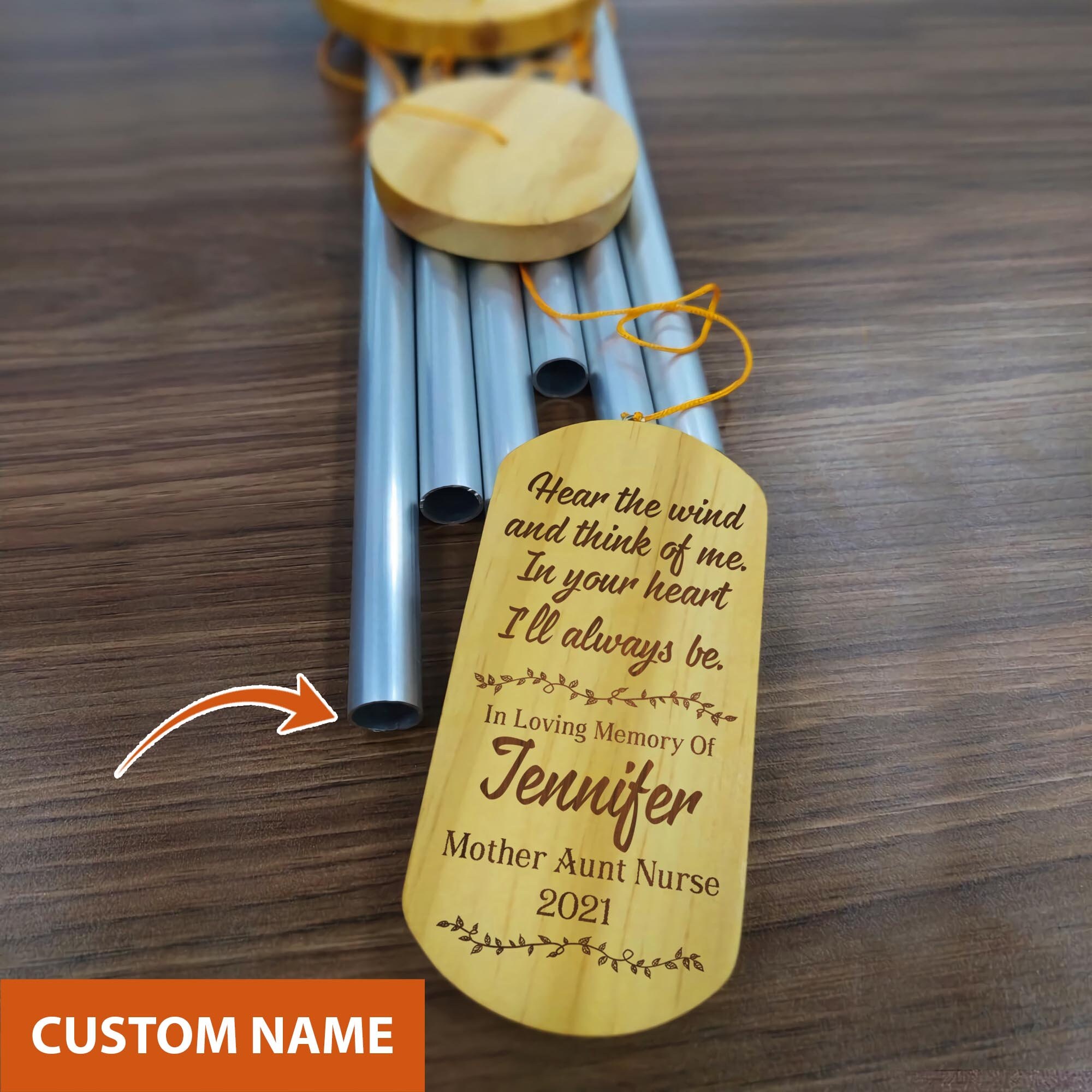 Personalized Wind Chime In Loving Memory Wind Chime Memorial