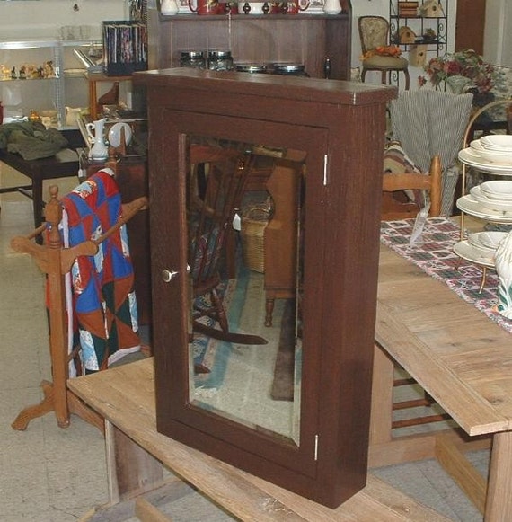 Tall Mission Style Hand Crafted Solid Oak Medicine Cabinet Etsy