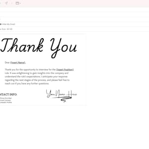 Digital Thank You Card for Job Interview - Etsy