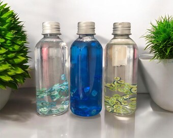 Pack of 3 sensory bottles / BLUE_EDITION