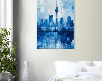 Obra de arte moderna del horizonte de Berlín - Impresión en lienzo