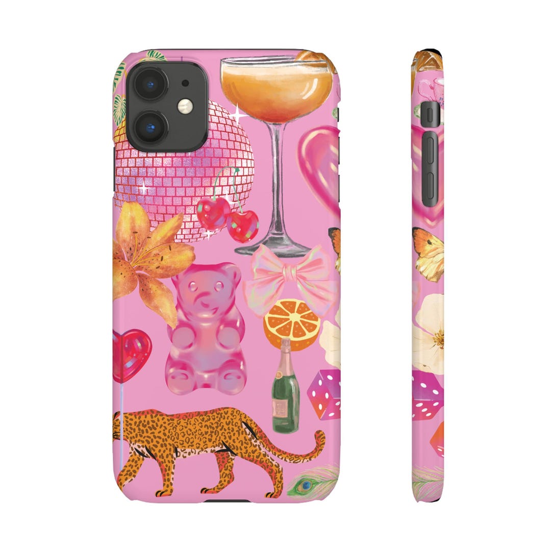 Summery Vibrant Pink Orange Collage Phone Case Fun Trendy Unique summery-vibrant-pink-orange-collage-phone-case-fun-trendy-unique